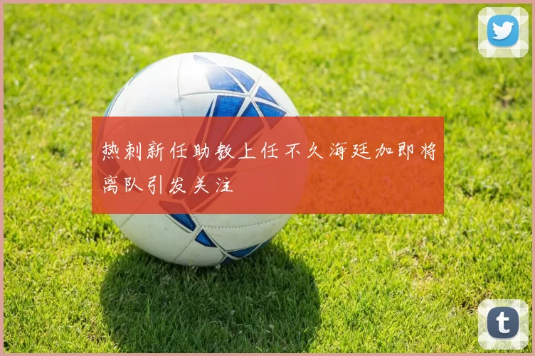 热刺新任助教上任不久海廷加即将离队引发关注